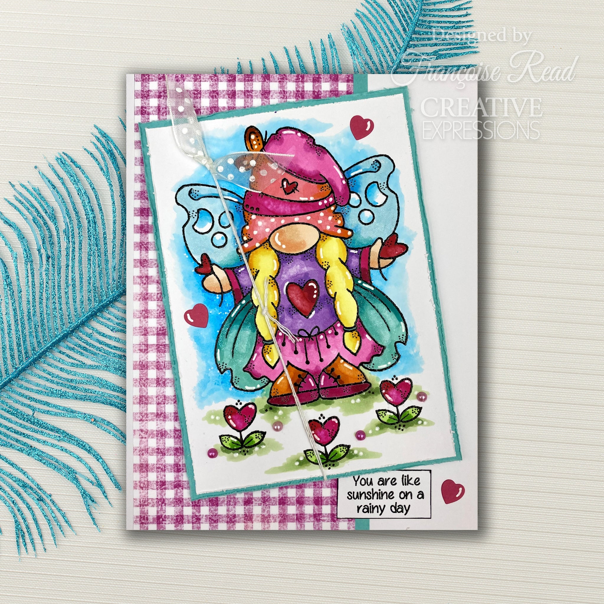 Woodware Clear Singles Butterfly Norma 4 in x 6 in Stamp Set