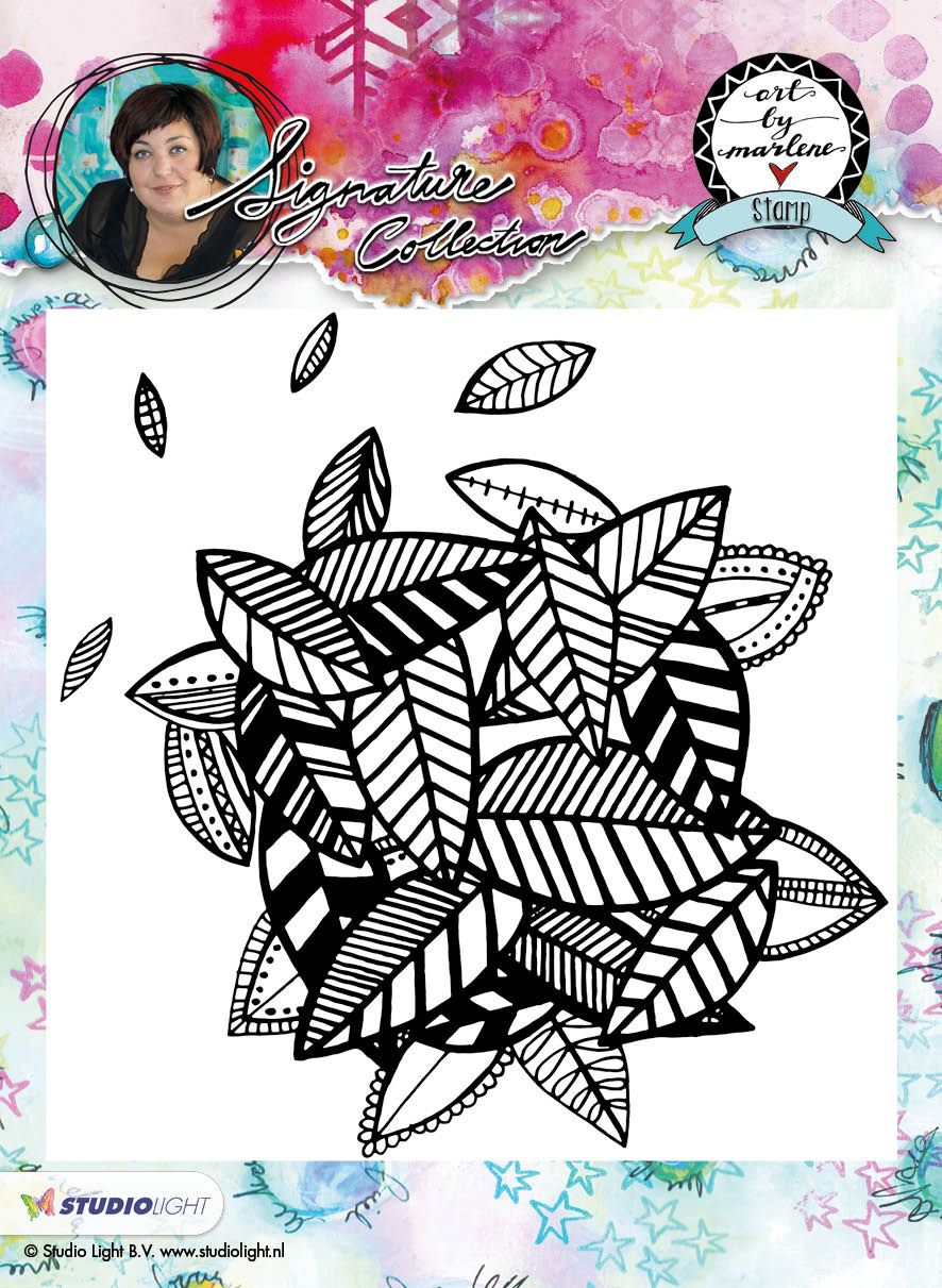 Cling Stamp Background (1) 14x14 cm Art By Marlene nr.10