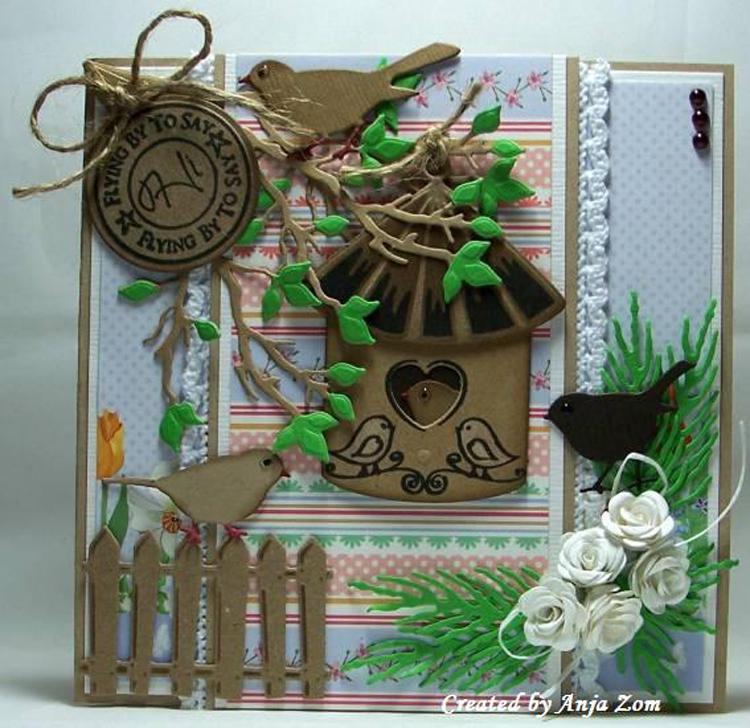 Collectable Dies/Stamp Set - Birdhouse Birds