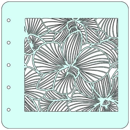 Nellie's Choice Stencil A6 For Magnetic Colour Set Flower-3