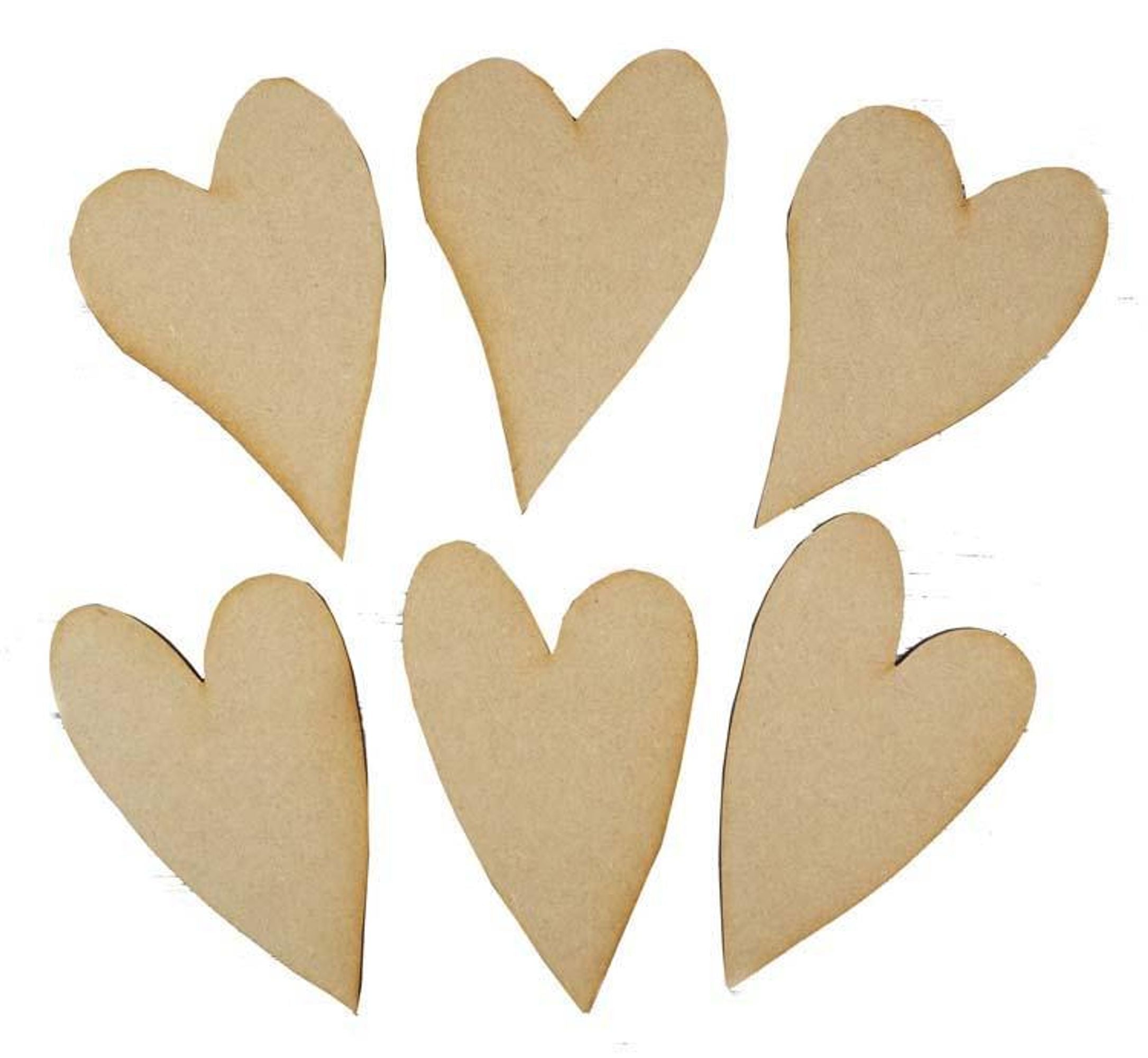 0.8cm Wooden Hearts