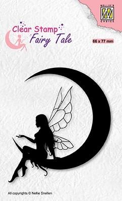 Nellie's Choice Clear Stamp Fairy Tales Elf On The Moon