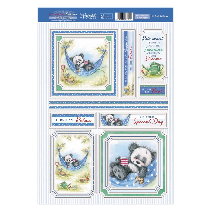 Hunkydory Favourites Toppers - Sit Back & Relax