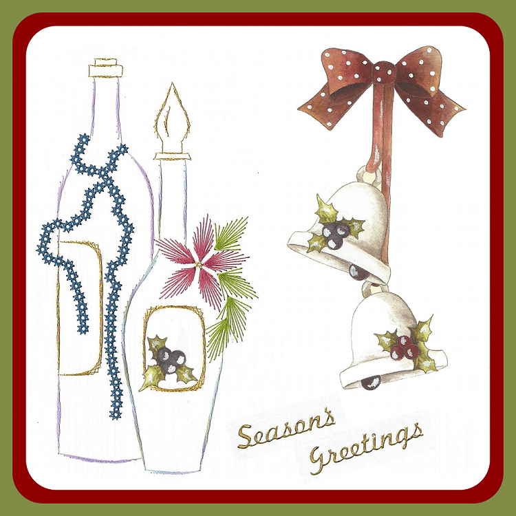 Embroidery Pattern - Wine Bottles