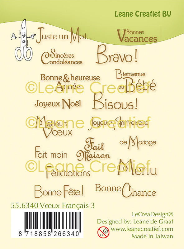Lecreadesign Combi Clear Stamp French Words 3.