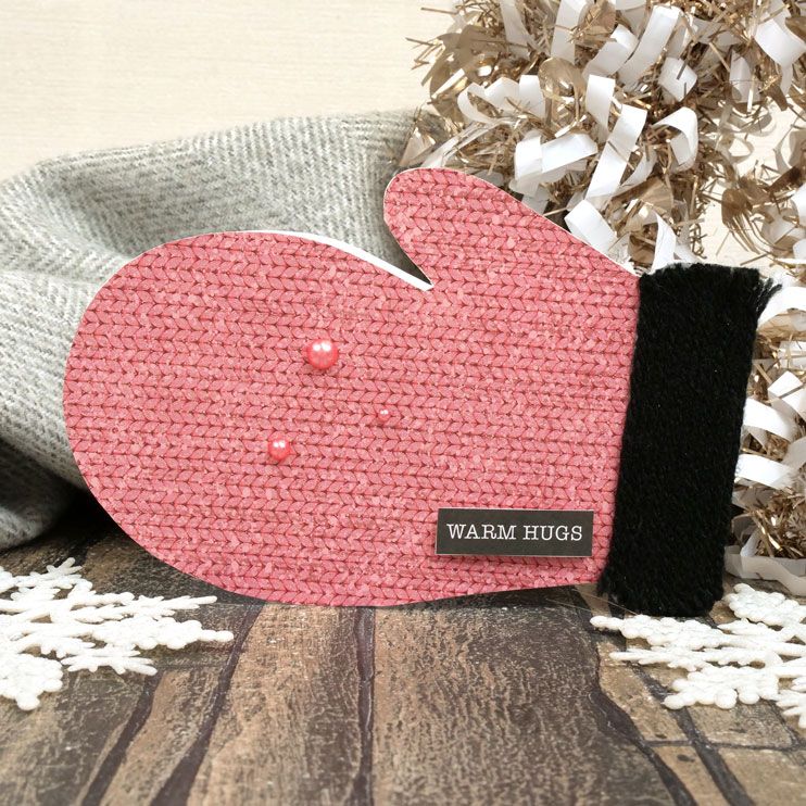 Luxury Shaped Card Blanks & Envelopes - Winter Mitten