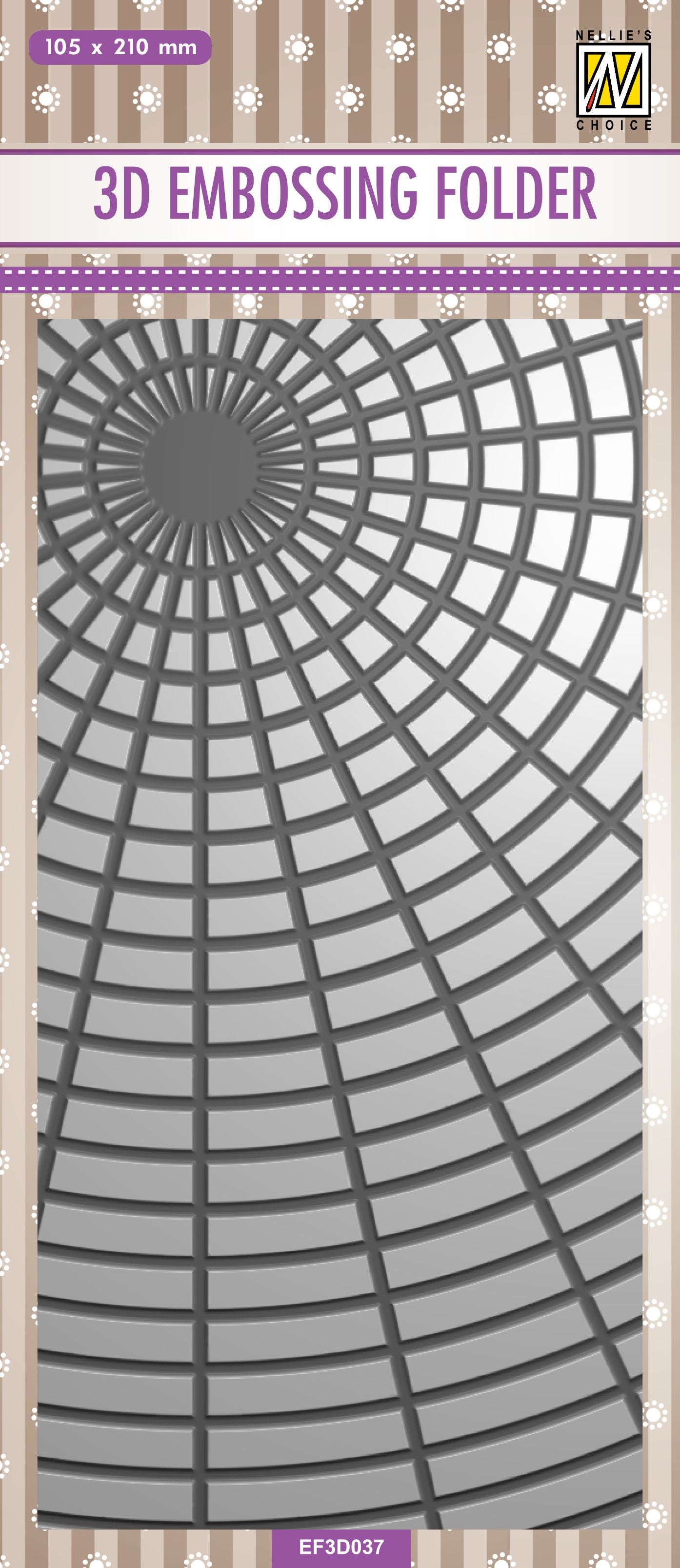 Nellie's Choice 3D Embossing Folder Slimline Size - Sunshine