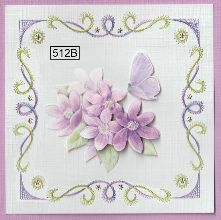 Laura's Design Digital Embroidery Pattern - Four Flourish Edges