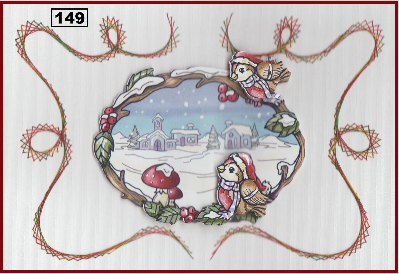 Laura's Design Digital Embroidery Pattern - Swirling Rectangle