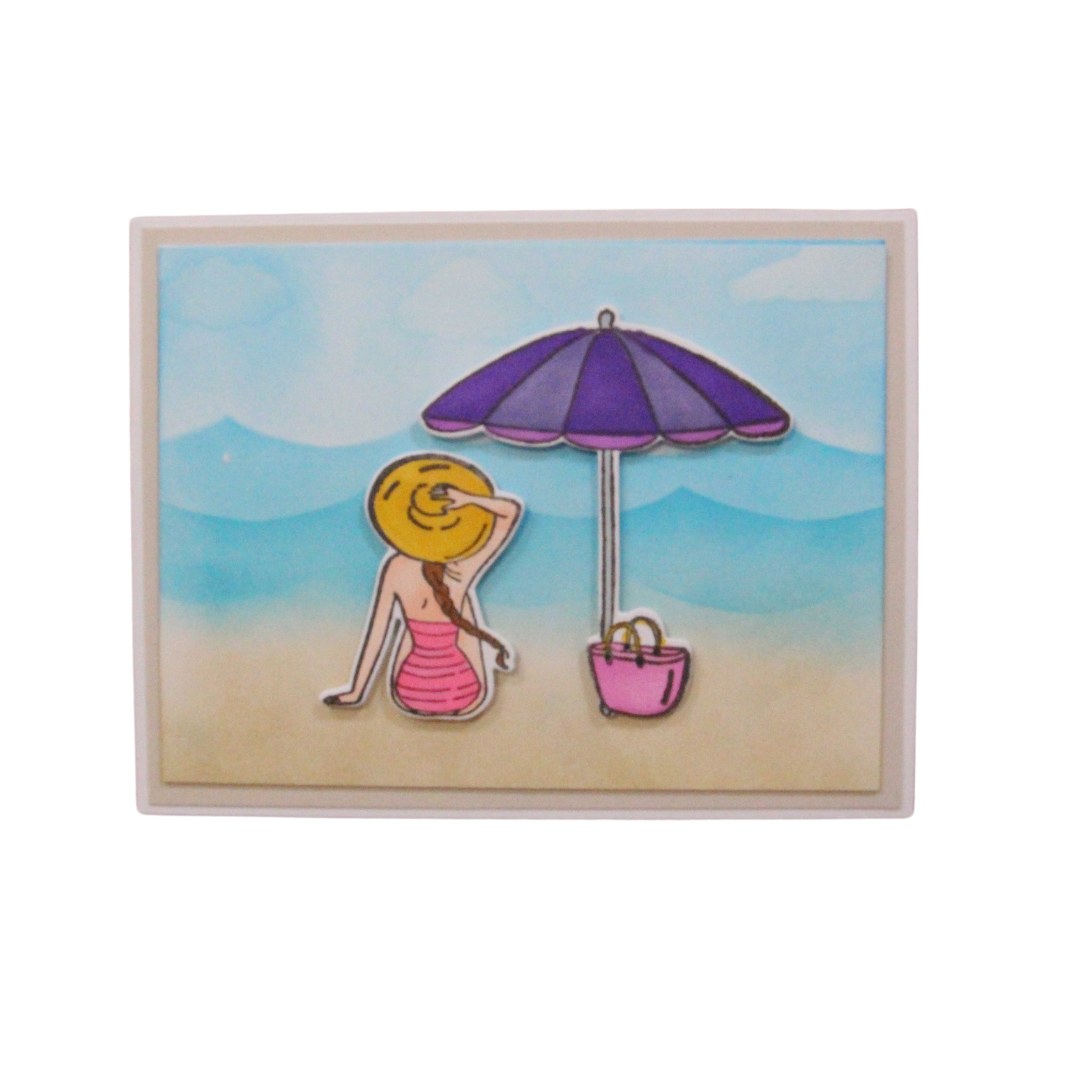 Marianne Masking Stamp Die Card (Beach Card)