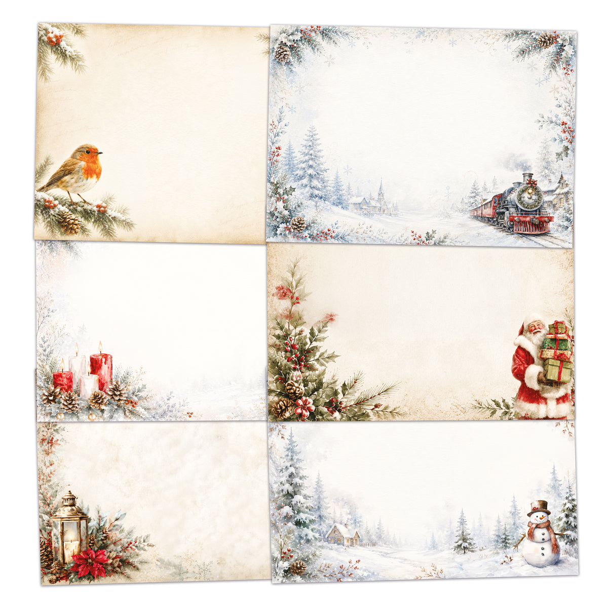 Nostalgic Christmas Insert Papers, 18 sheets