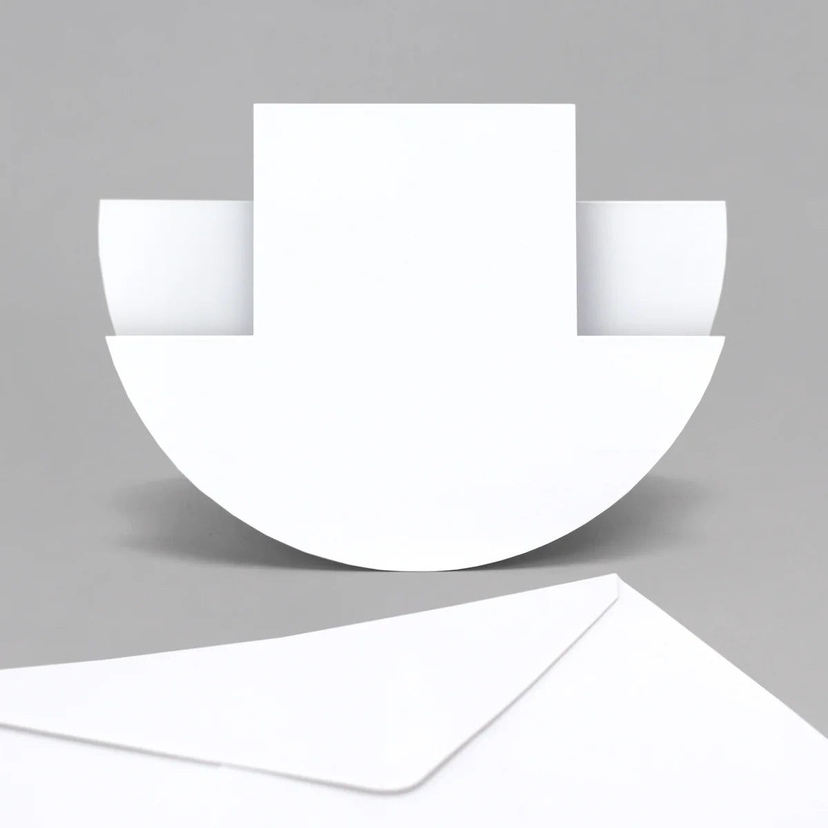 White Stepper Rocker Cards & Envelopes, Pack of 12