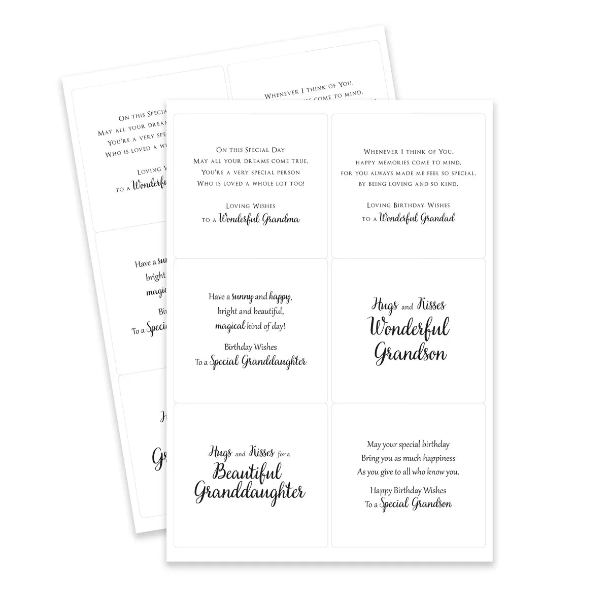 Family & Friends Peelables, 72 Stickers