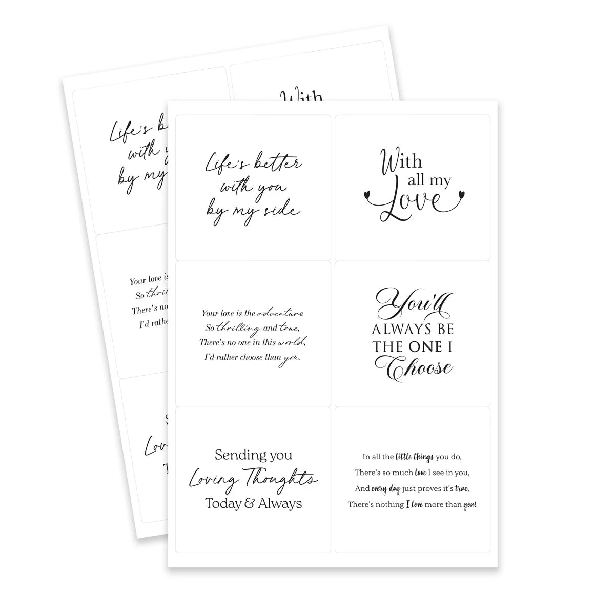 Weddings & Wishes Peelables, 48 stickers