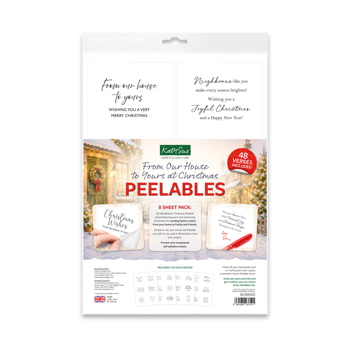 From Our House To Yours at Christmas Peelables, 48 stickers