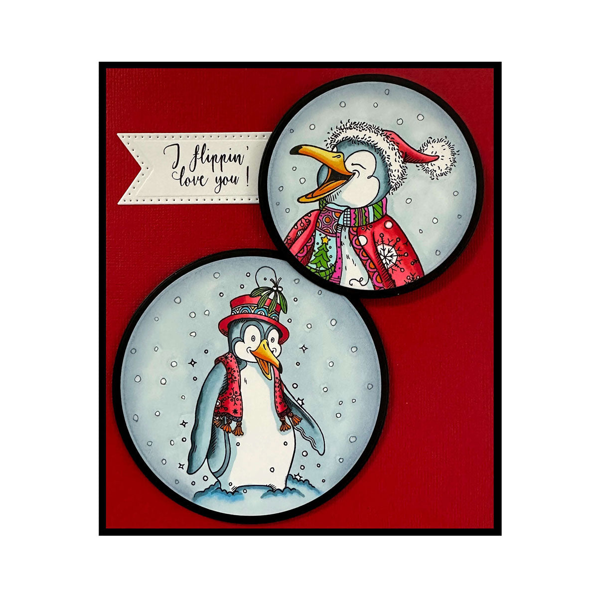 Pink Ink Designs - Flippin Awesome Penguin, DL Stamp Set