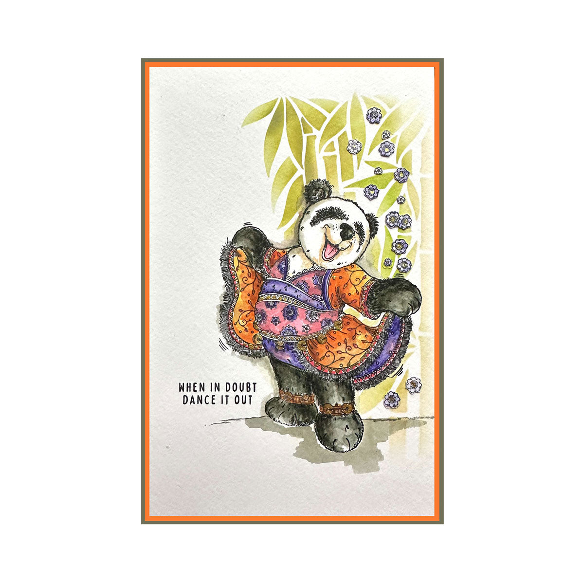Pink Ink Designs - Miranda Panda, DL Stamp Set