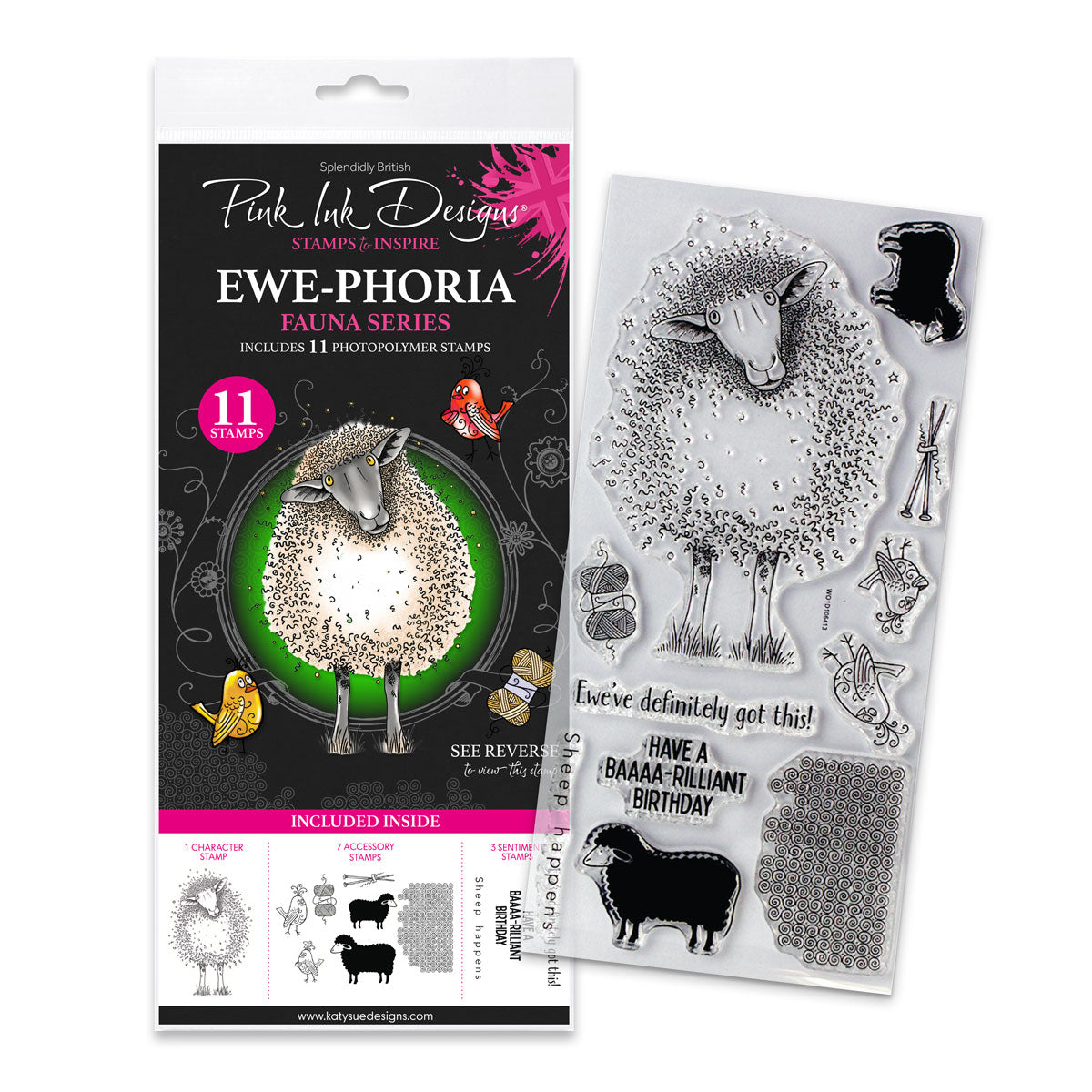 Pink Ink Designs - Ewe-Phoria Sheep, DL Stamp Set