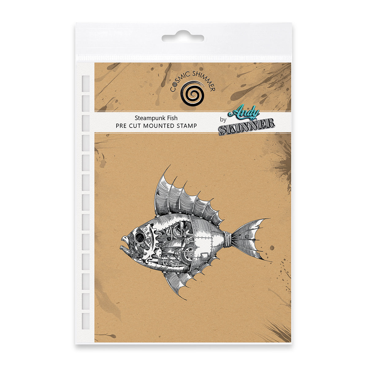 Steampunk Fish Pre Cut Rubber Stamp Set by Andy Skinner