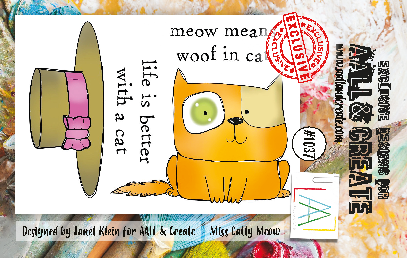 AALL and Create A7 Stamp Set - 1037 - Miss Catty Meow