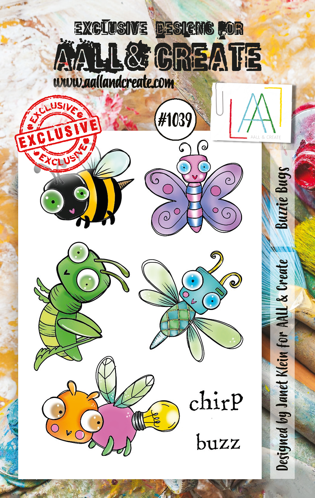 AALL and Create A7 Stamp Set - 1039 - Buzzie Bugs