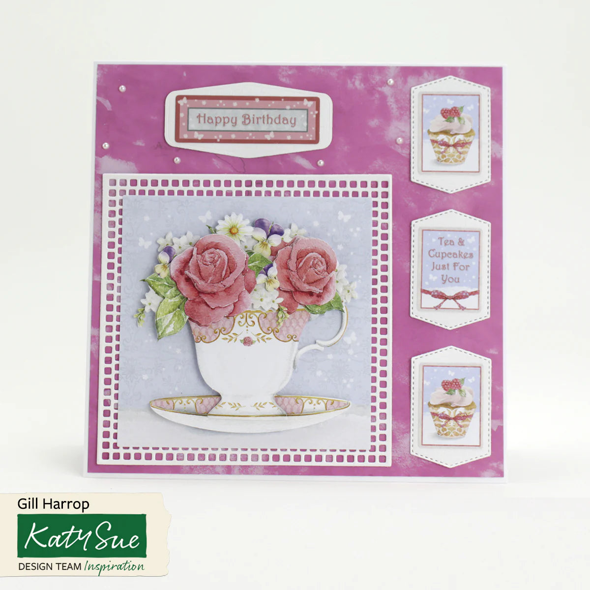 Die Cut Decoupage – Teacups, Flowers And Cake (Pack Of 3)