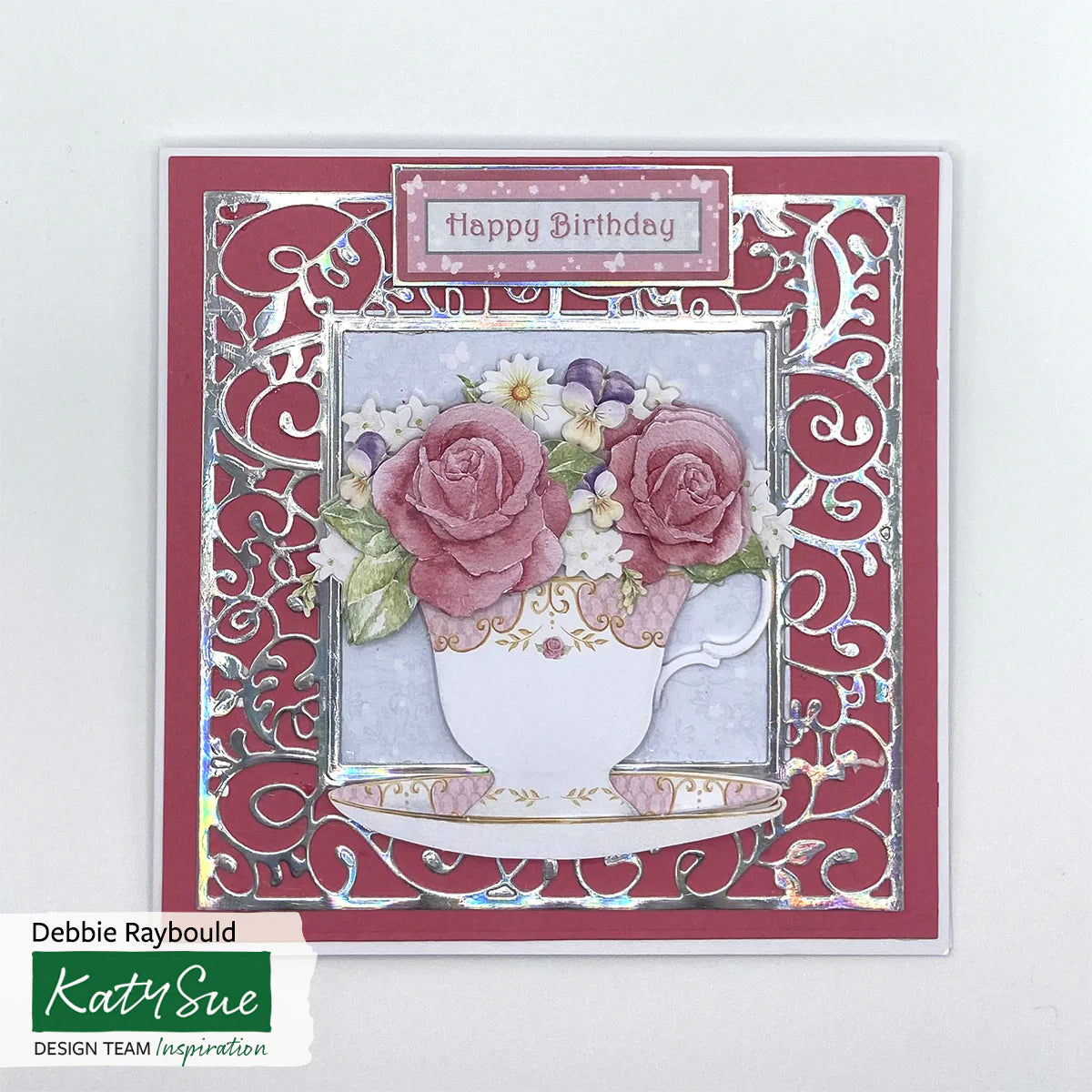 Die Cut Decoupage – Teacups, Flowers And Cake (Pack Of 3)