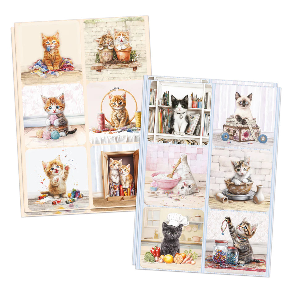 Crafty Kittens Die Cut Topper & Decoupage Collection