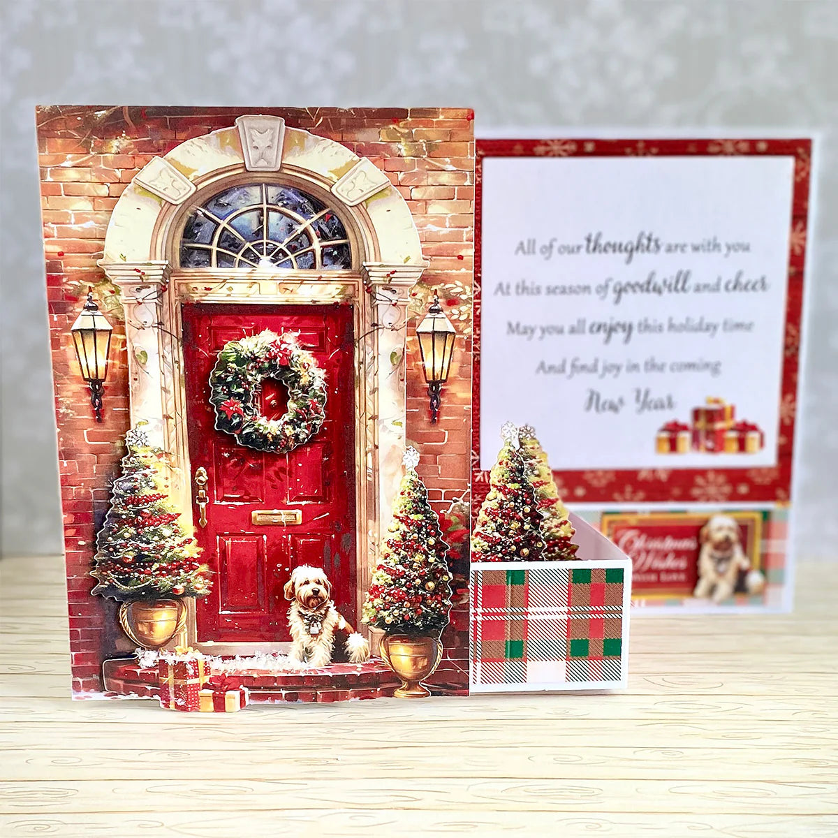 Die Cut Decoupage – Christmas Morning Door Scene (pack of 3)