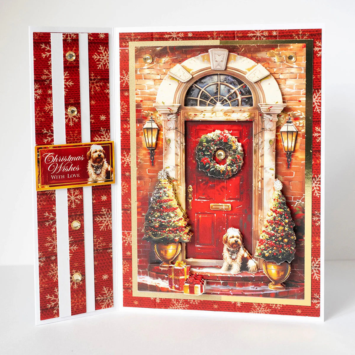 Die Cut Decoupage – Christmas Morning Door Scene (pack of 3)