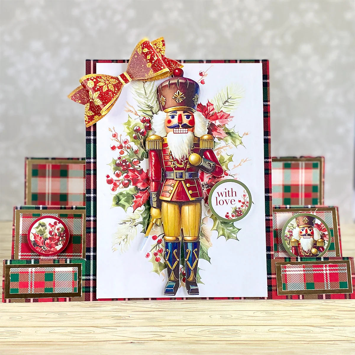 Die Cut Decoupage – Nutcracker & Holly (pack of 3)