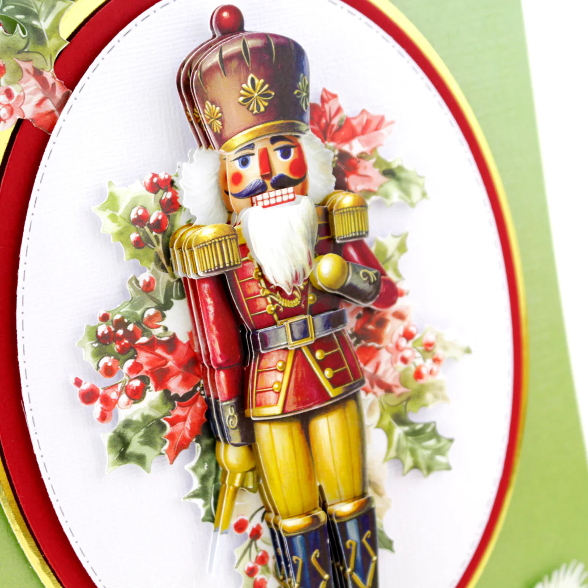 Die Cut Decoupage – Nutcracker & Holly (pack of 3)