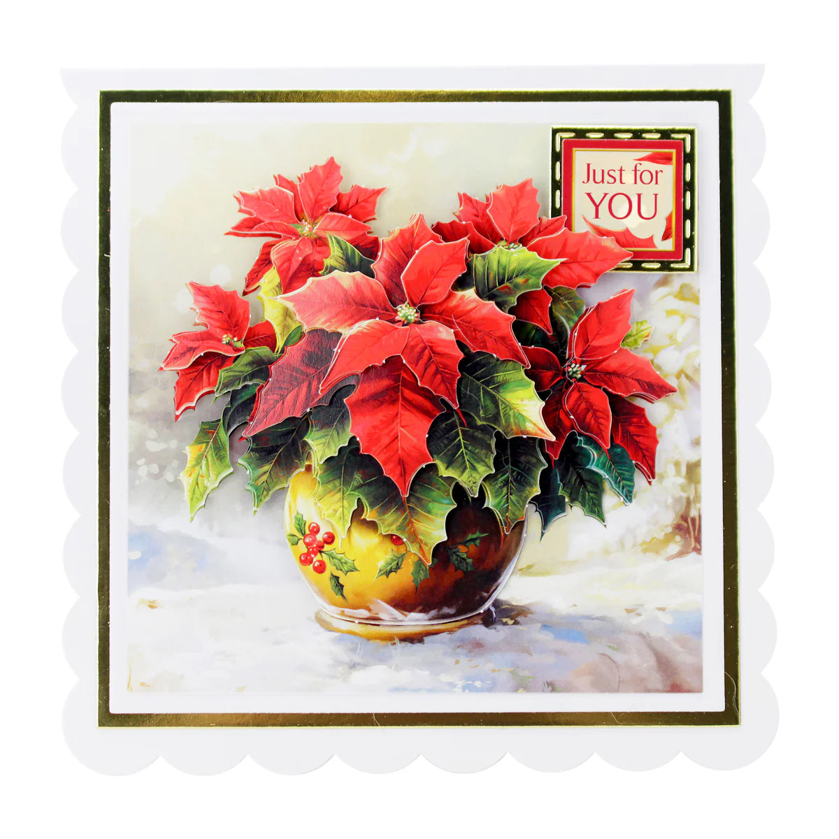 Die Cut Decoupage – Potted Poinsettia (pack of 3)