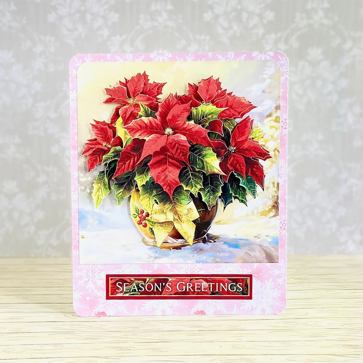 Die Cut Decoupage – Potted Poinsettia (pack of 3)