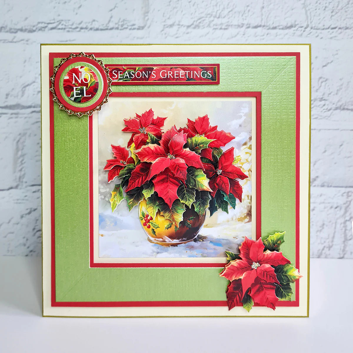 Die Cut Decoupage – Potted Poinsettia (pack of 3)