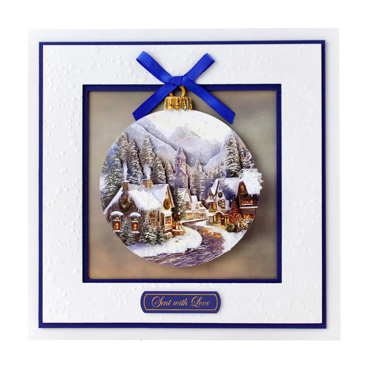 Die Cut Decoupage – Christmas Village Bauble (pack of 3)