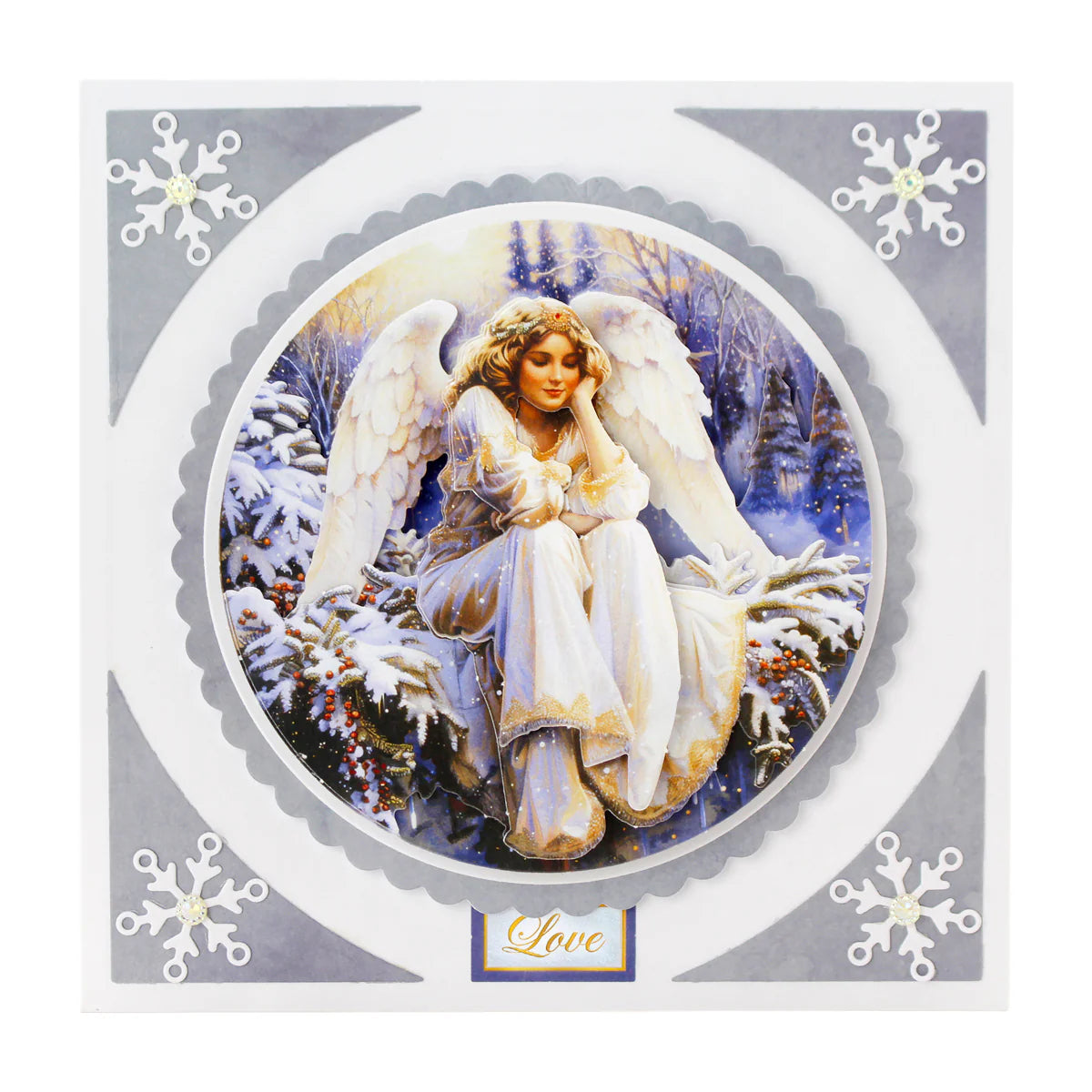 Die Cut Decoupage – Christmas Angel Bauble (pack of 3)