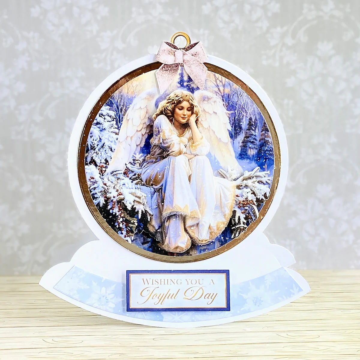 Die Cut Decoupage – Christmas Angel Bauble (pack of 3)