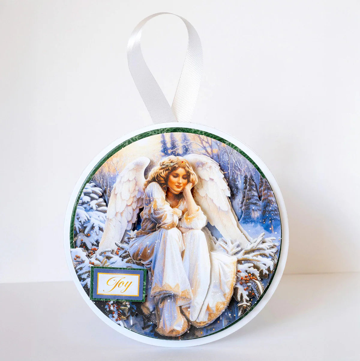 Die Cut Decoupage – Christmas Angel Bauble (pack of 3)