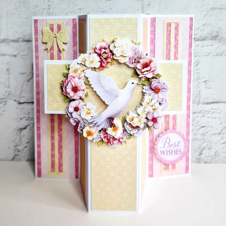 Die Cut Decoupage – Dove with Flowers (pack of 3)