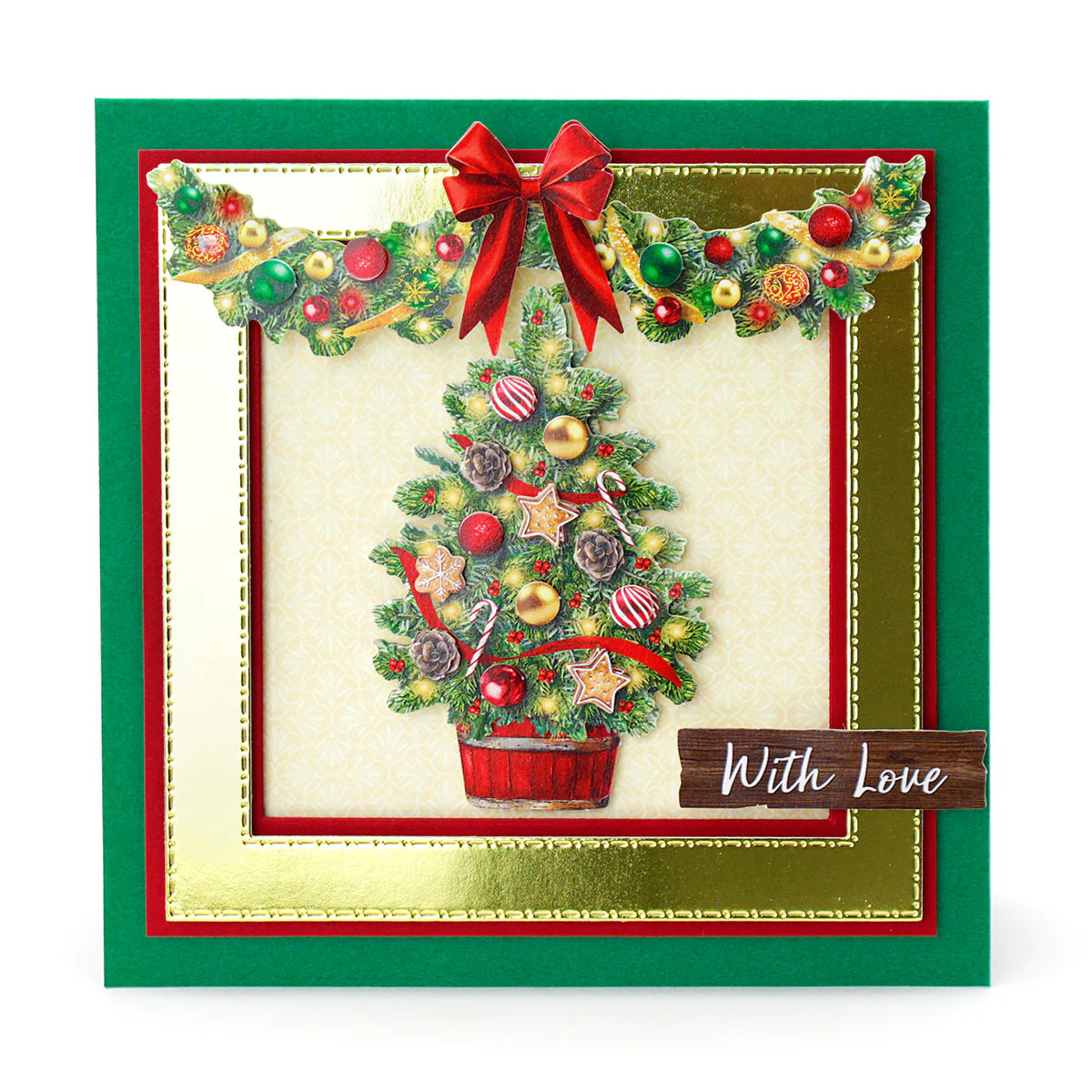 Katy Sue Die Cut Decoupage – Christmas Floral Embellishments, Traditional (pack of 3)