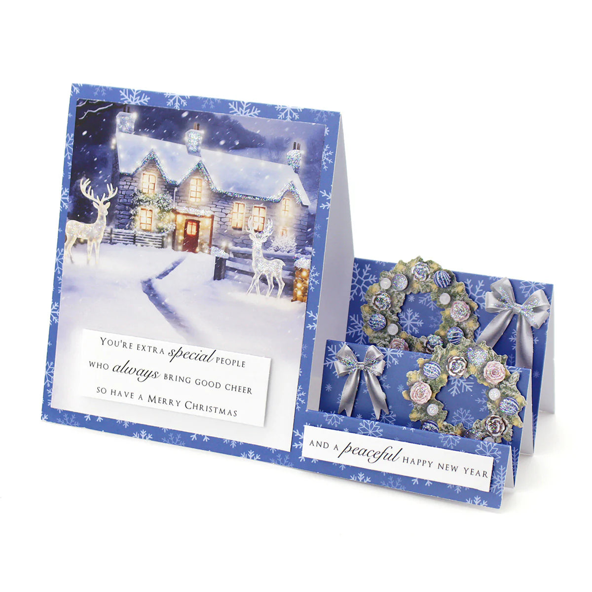 Katy Sue Die Cut Decoupage – Christmas Floral Embellishments, Winter (pack of 3)