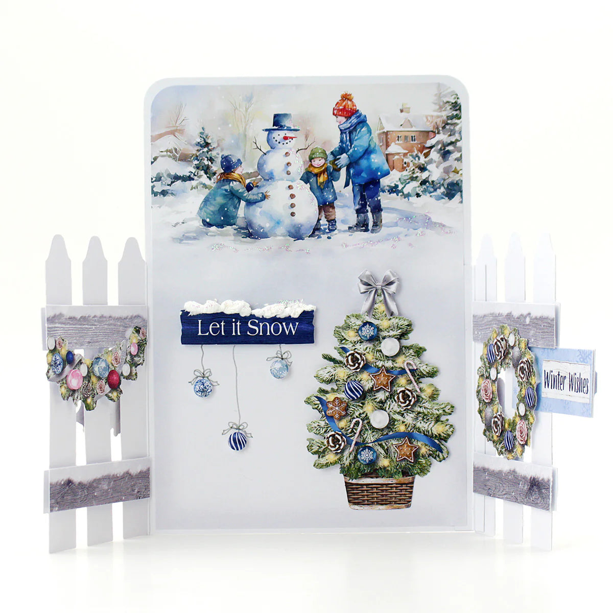 Katy Sue Die Cut Decoupage – Christmas Floral Embellishments, Winter (pack of 3)