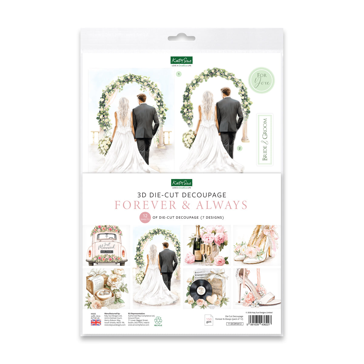 Die Cut Decoupage – Forever & Always (pack of 12)