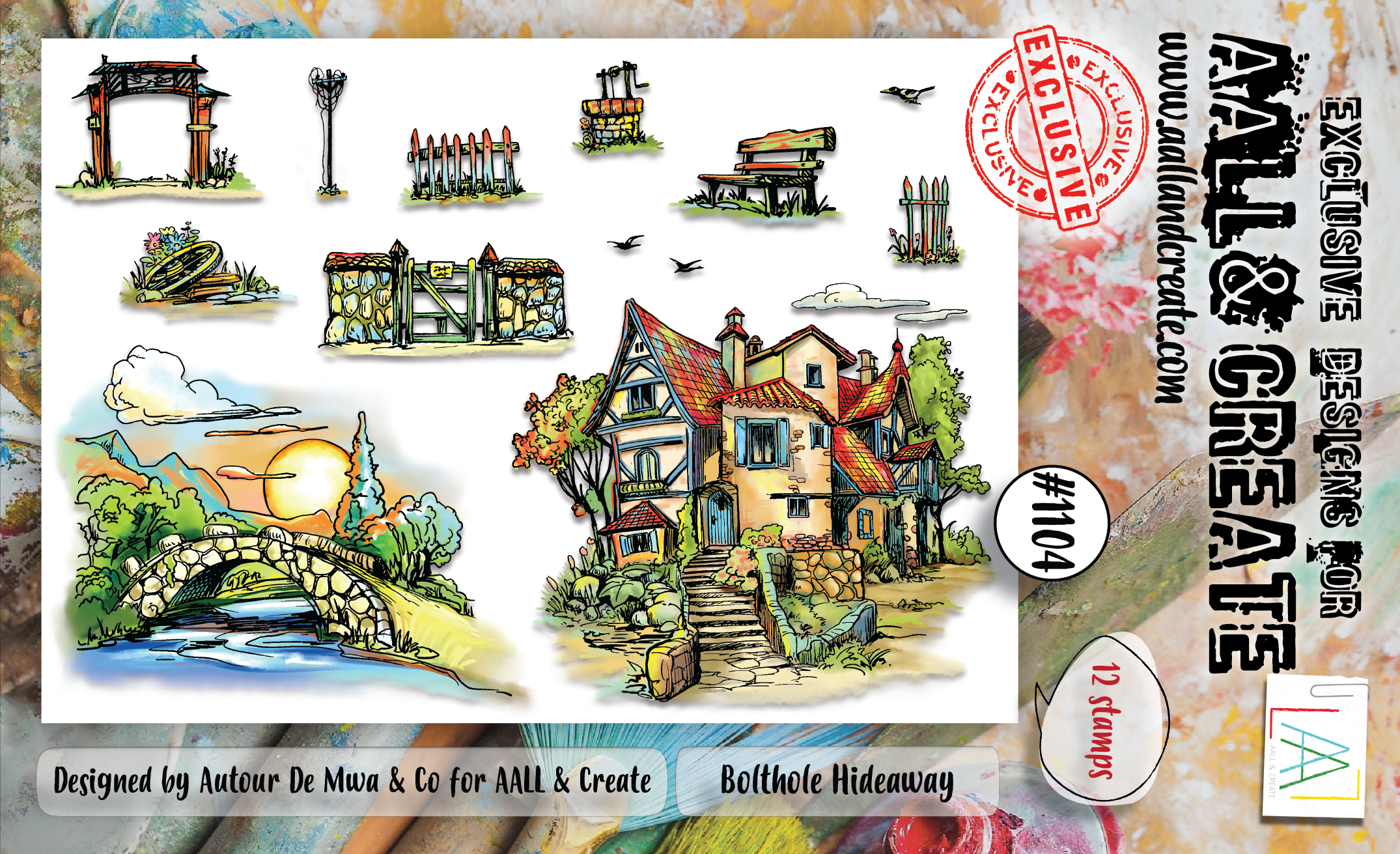 AALL and Create A6 Stamp Set - 1104 - Bolthole Hideaway