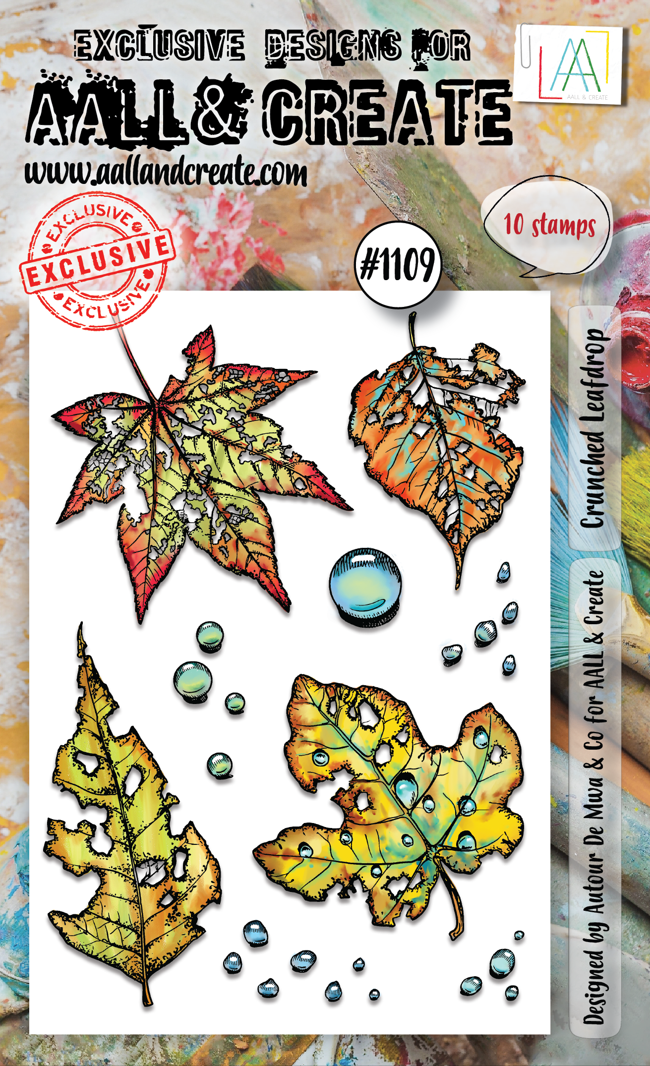 AALL and Create A6 Stamp Set - 1109 - Crunched Leafdrop
