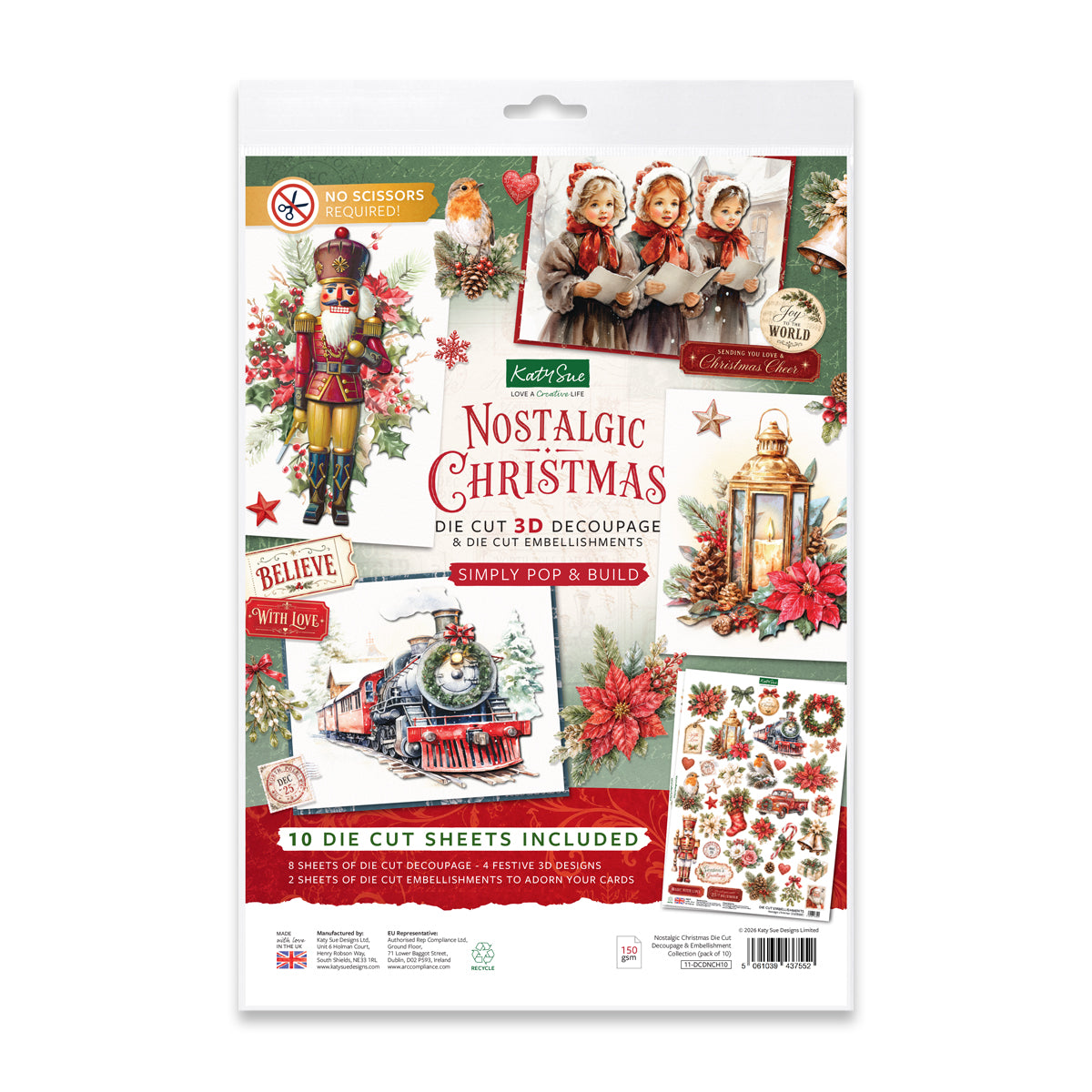 Nostalgic Christmas Die Cut Decoupage & Embellishment Collection (pack of 10)