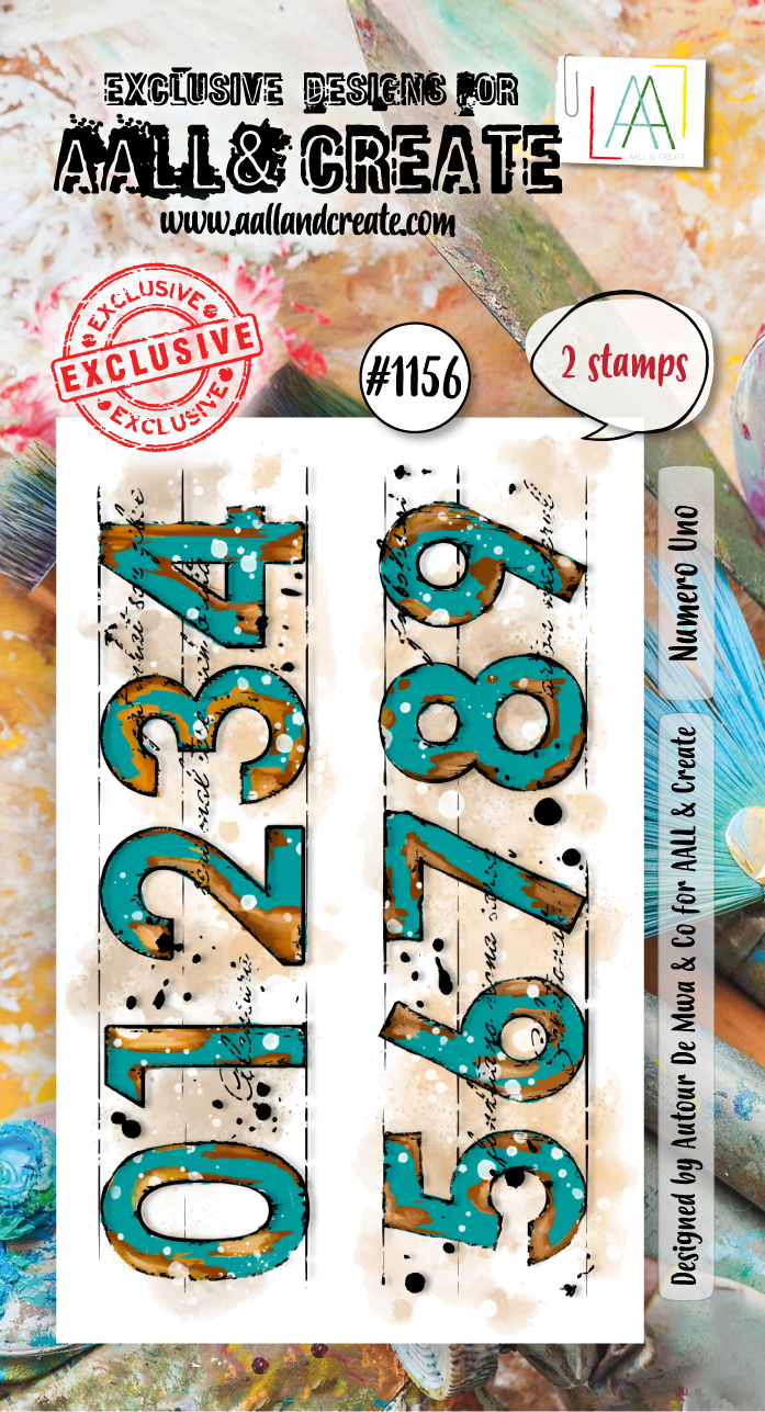 AALL and Create - A8 Stamp Set - Numero Uno