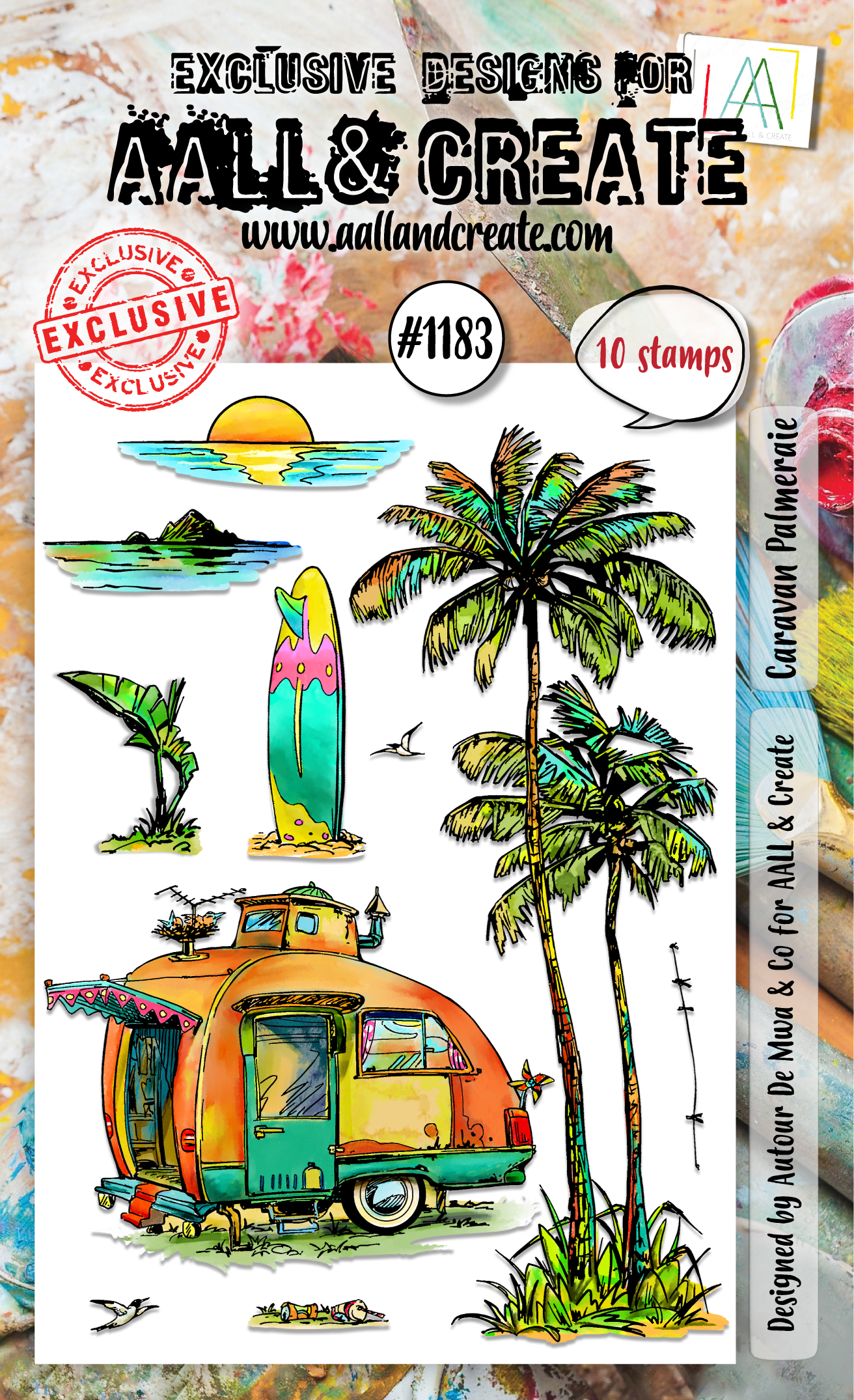 AALL and Create - A6 Stamp Set - Caravan Palmeraie