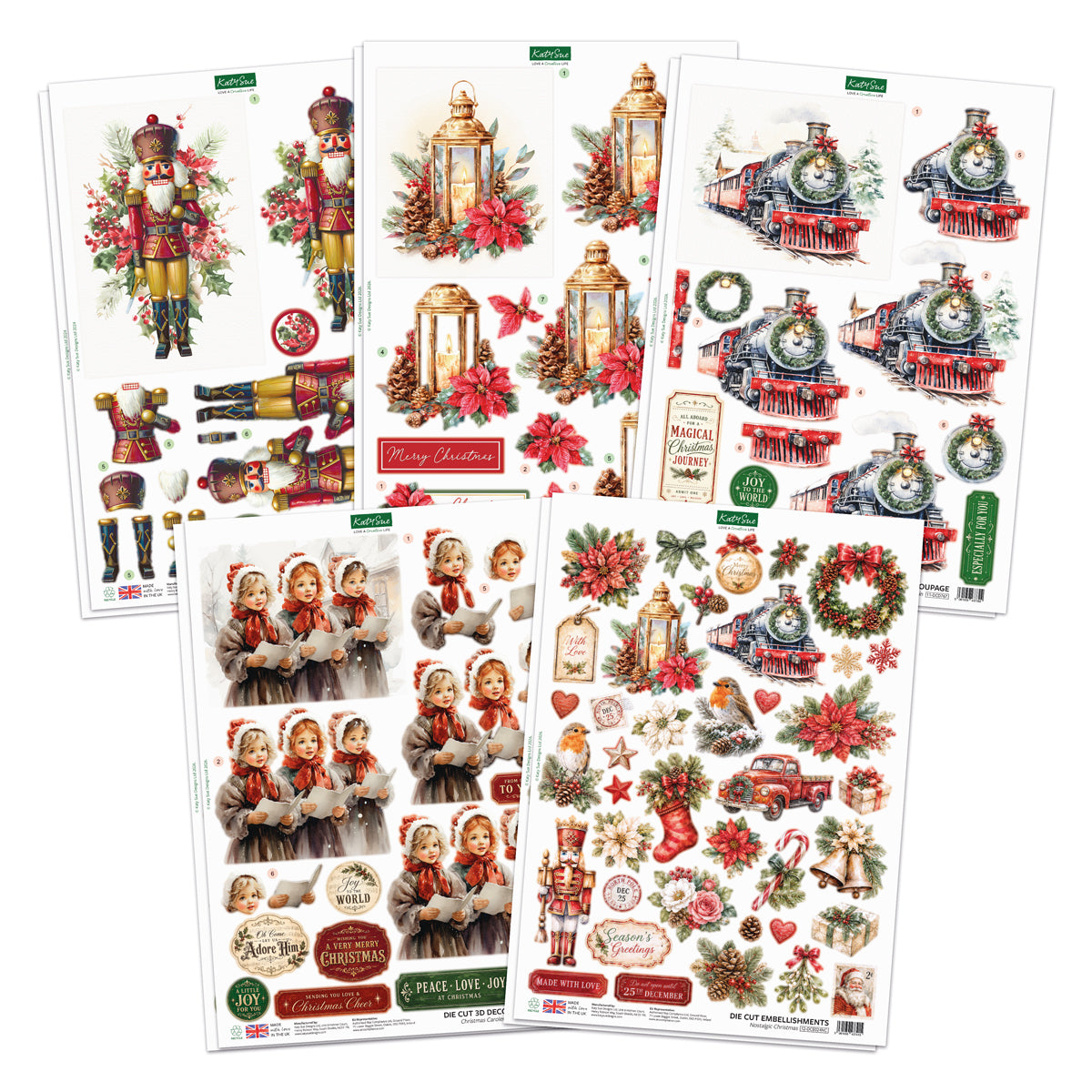 Nostalgic Christmas Die Cut Decoupage & Embellishment Collection (pack of 10)